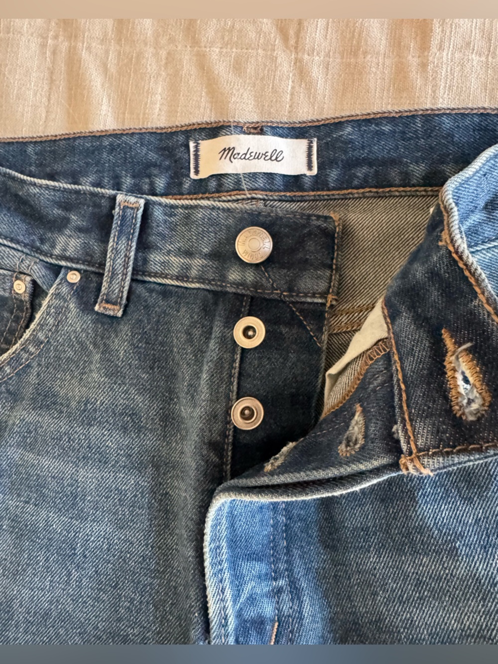 NWT Madewell The Dean Easy Straight Jeans 27 - Picture 6 of 10